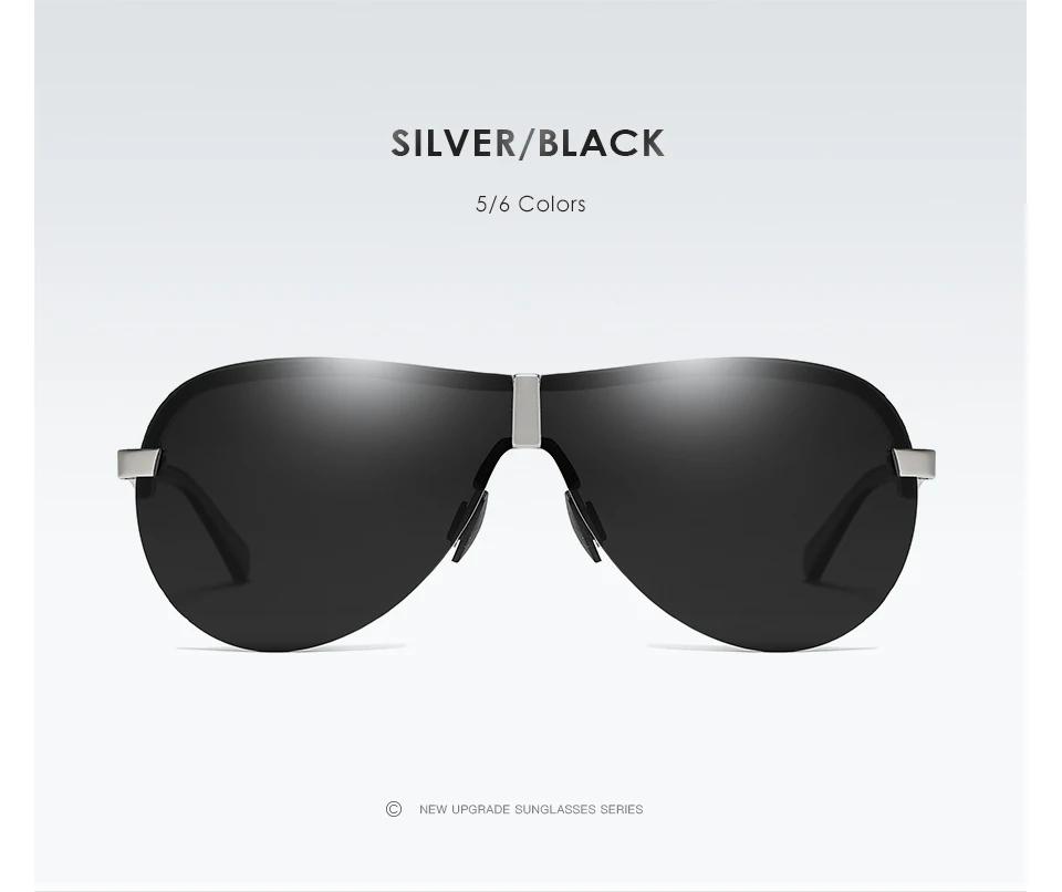 AORON солнцезащитные очки Для мужчин поляризационные Винтаж без оправы Спорт UV400 Ретро HD солнцезащитные очки для женщин зеркало очки