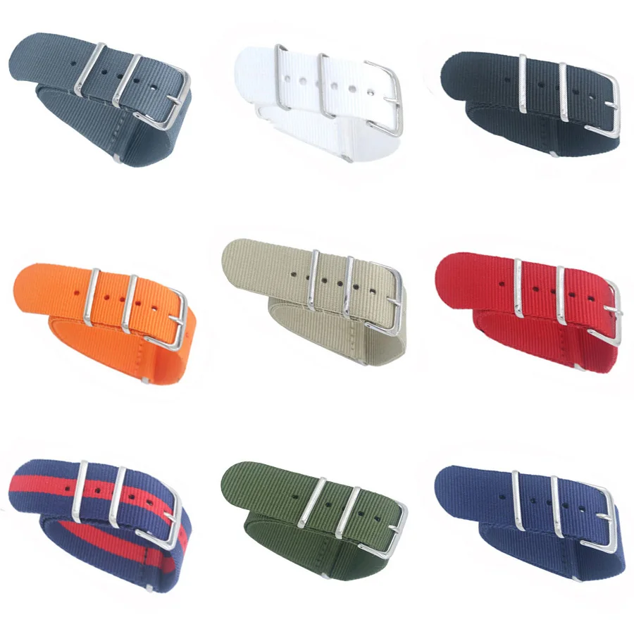 

18 20 22 mm Nato Nylon Watch Strap Watchband Nylon Watch Band Wristwatch Bands for Watch Stainless Buckle