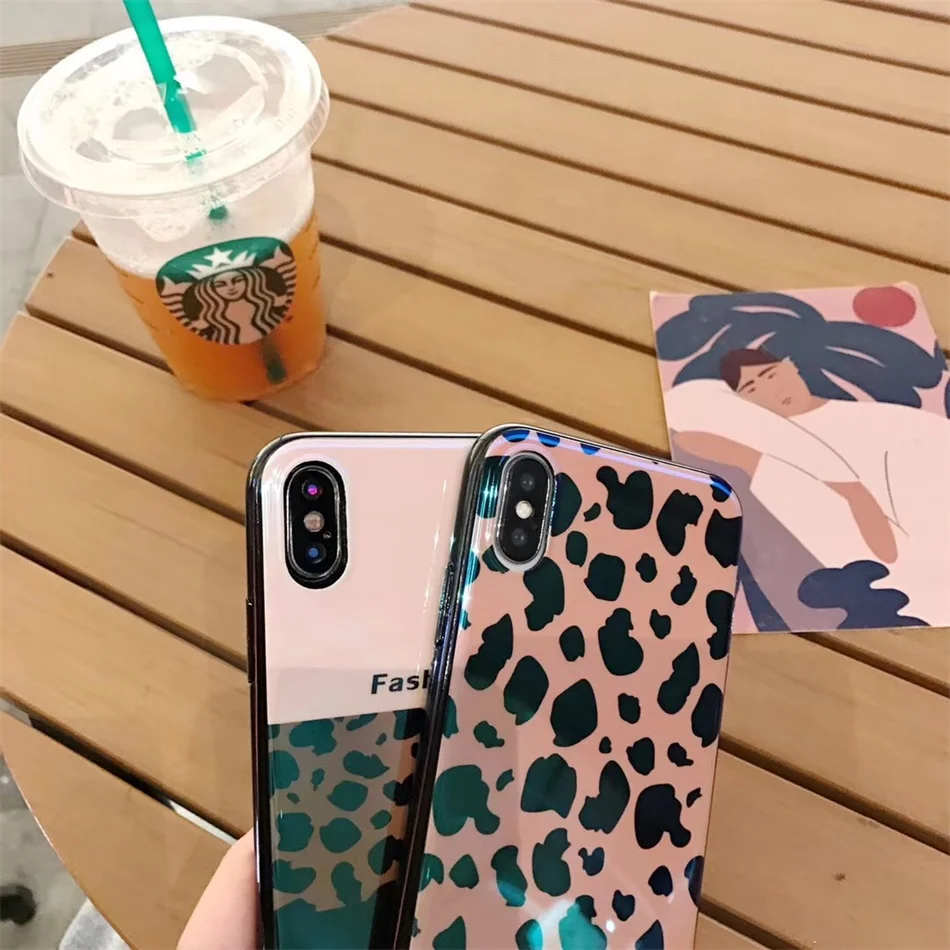 Leopard Girl Case For iPhone XS Max XR X 8 7 6S 6 Plus Women Cover (6)
