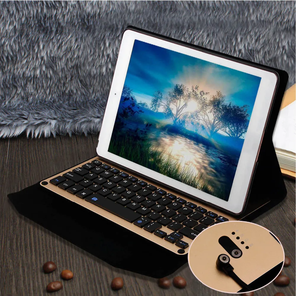Беспроводная bluetooth клавиатура Besegad держатель чехол кронштейн для Apple iPad Air/Air 2/Pro/New