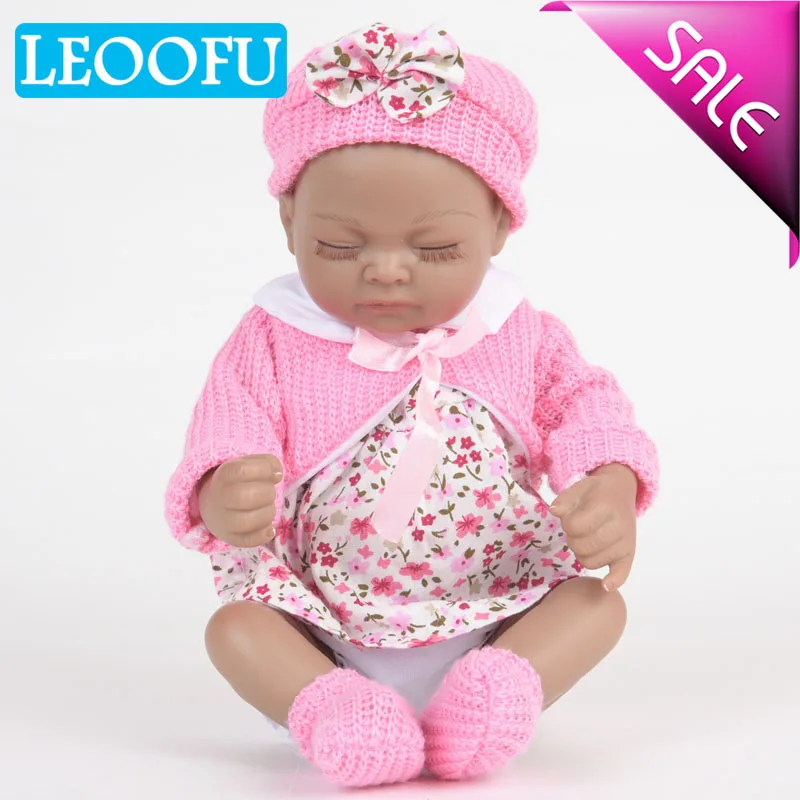 

LEOOFU 28cm 11inch full silicone lifelike reborn baby doll wholesale soft real touch reborn dolls fashion doll christmas gift
