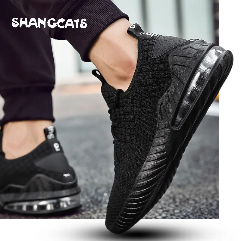 

2018 Winter shoes men Mesh Breathable Mens Shoes Casual Sneakers Male Shoes zapato de hombre black casual sneakers without lace