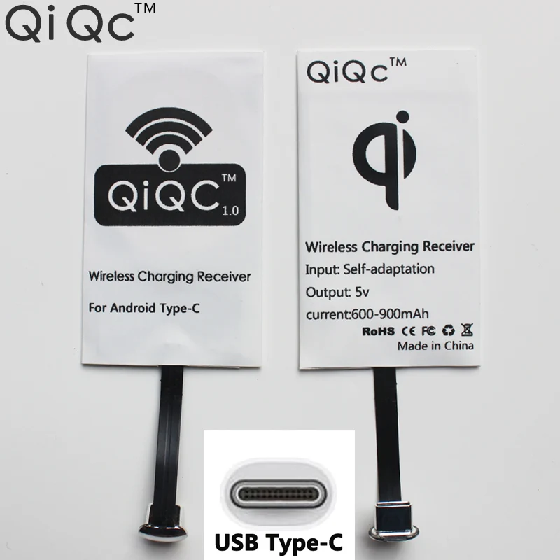 Qi Qc 1,0 Беспроводное зарядное устройство приемник зарядный адаптер рецептор Micro usb type-C Тип C V8 для IPhone 5 6 6s 7 Plus все телефоны