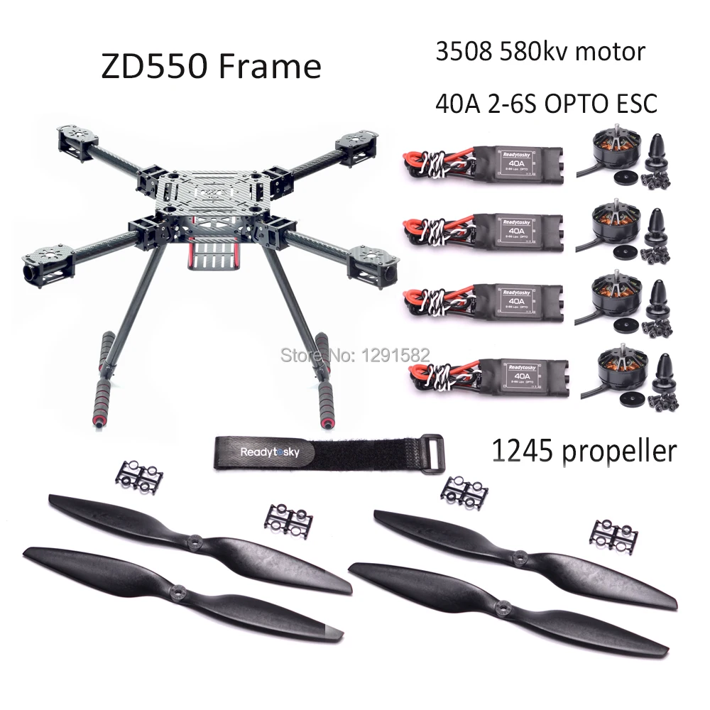 ZD550 карбоновый Квадрокоптер рама комплект с шасси Naza M lite M8N GPS 3508 580KV бесщеточный
