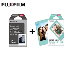 2 упаковки Fujifilm Instax Мини пленка монохромная+ синяя рамка для Polaroid Mini 8 7 s 7 50 s 50i 90 25 dw Share SP-1 Instant lomo