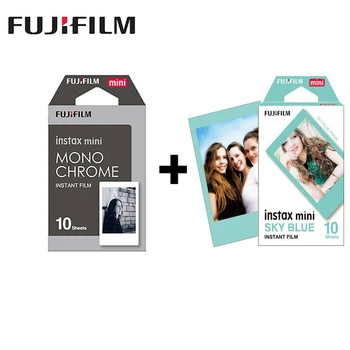 

2 packs Fujifilm Instax Mini Film Monochrome + blue Frame For Polaroid Mini 8 7s 7 50s 50i 90 25 dw Share SP-1 Instant lomo