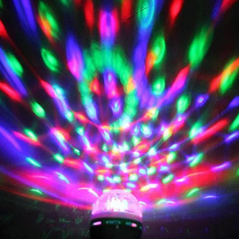 3 Вт цветной диско-шар Авто вращающийся RGB светодиодный светильник сценический KTV светильник ing фестиваль свадебное украшение E27 100-240 В