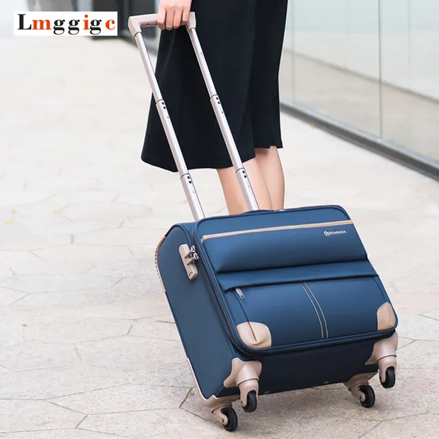 Maleta de viaje multicapa, equipaje de cabina de 18 ", bolsa para portátil, caja de tela de poliéster, cubierta de carrito rodante - AliExpress y bolsas
