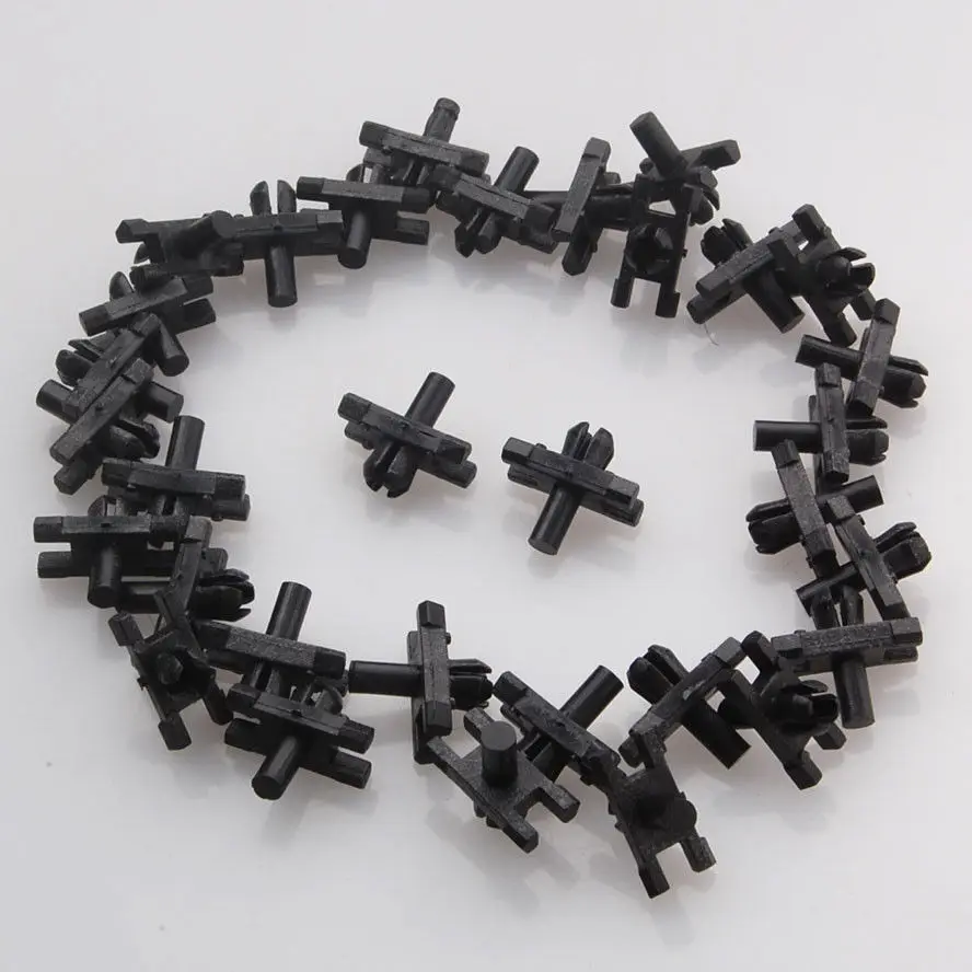 50 x PLASTIC SIDE MOULDING TRIM CLIPS TO FIT PEUGEOT CITROEN Black