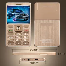 A10 Téléphone Avec Super Mini Carte Ultra-Mince De Luxe MP3 Bluetooth 1.63 “pouces Antipoussière Antichoc téléphone H-mobile A10