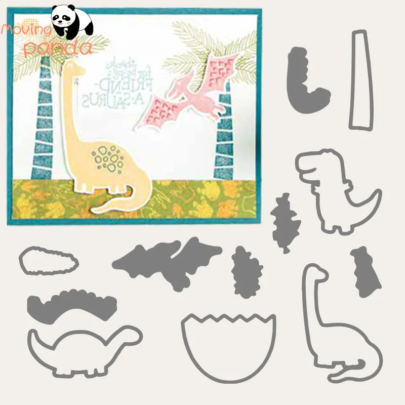 

2019 Dino Days Clear Stamp and Dies for Scrapbooking Card Album Making Metal Cutting Dies and Stamps Sets