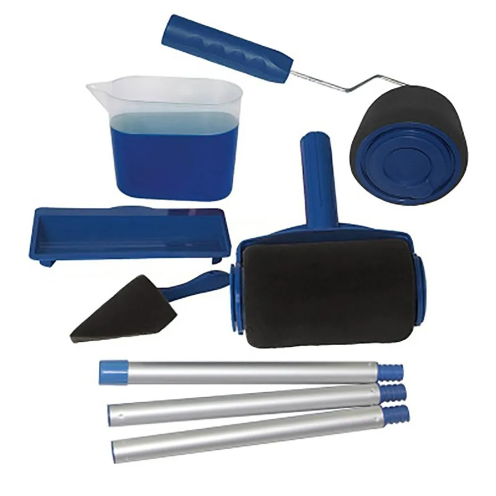 Набор инструментов для раскрашивания Роликовых Кистей, настенная кисть с 3 удлинительными ручками, профессиональный инструмент для раскрашивания красок, для дома, офиса, комнаты
