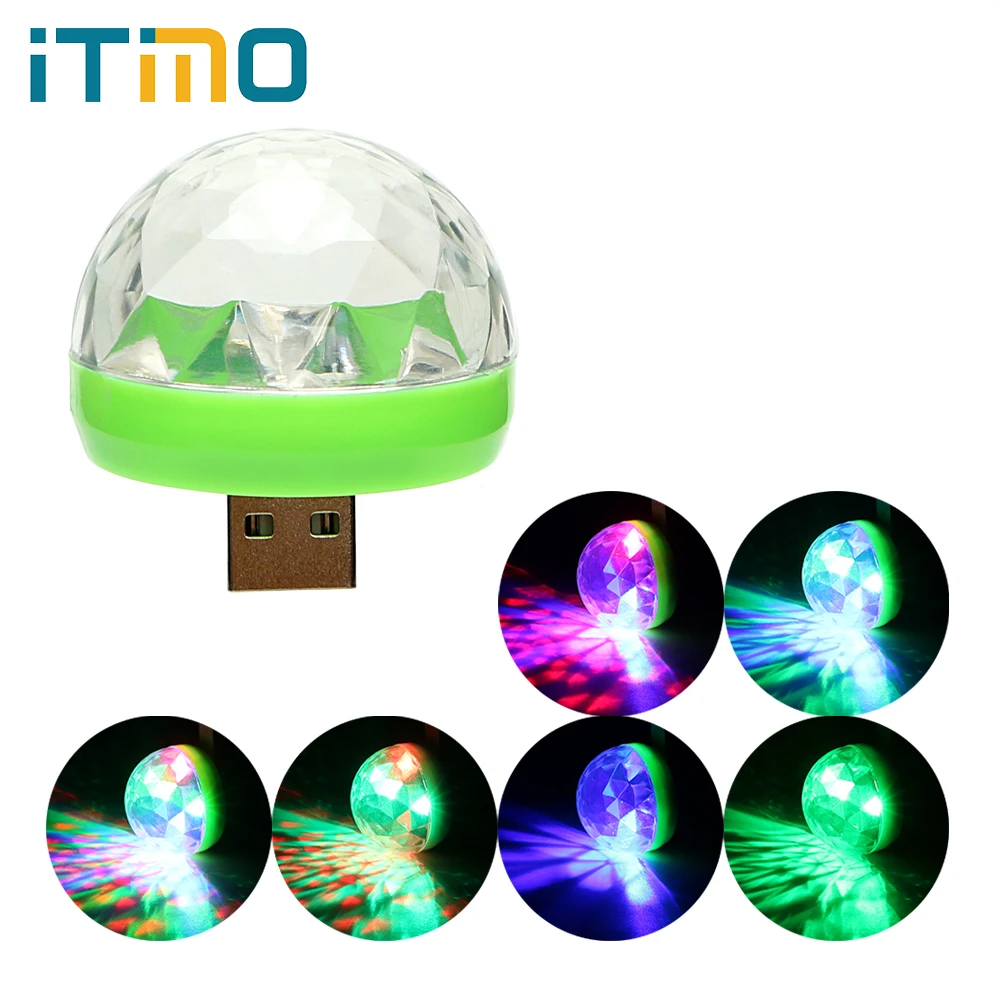 Itimo Car LED Lampe Atmosph/ère Changement de couleur RVB Boule Lampe avec USB pour karaok/é Disco DJ Stage /éclairage f/ête de vacances