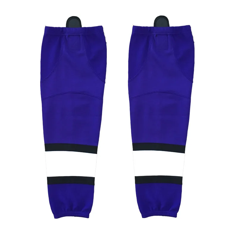 Coldindoor 100 Polyester Blue Ice Hockey Socks Cheap Shin Guards W046