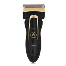 

Kemei Electric Razor Shaver Men Rechargeable Rotary with Twin Heads Portable Shaving Travel House EU Plug