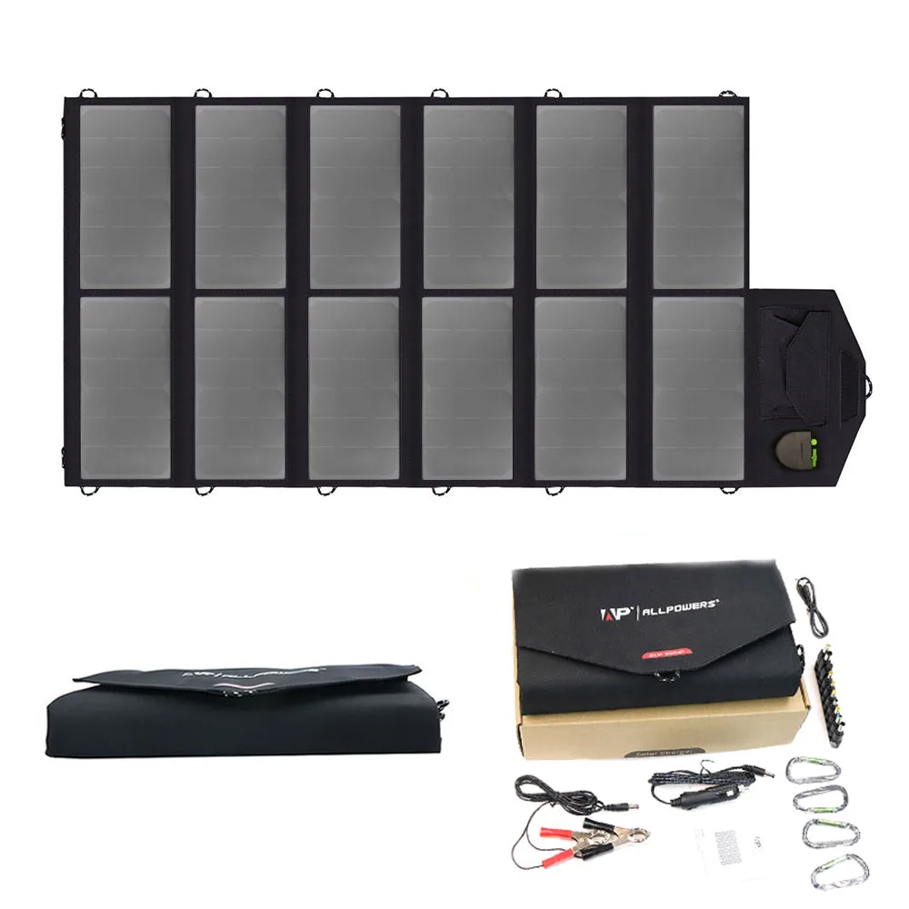 ALLPOWERS Solar Panel 80W Camping Folding Solar Cells Charger USB