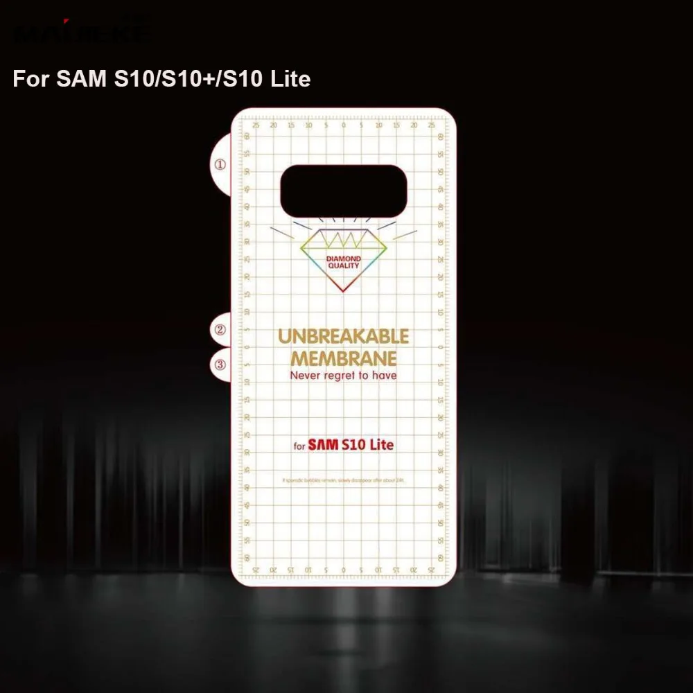 

MAIJIEKE Curved HD TPU Front+Back Film for Samsung Galaxy S10 Plus S10+ S10 Lite Hydrogel Full Cover Screen Protector nano Film