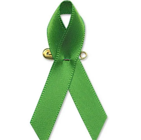 green awareness ribbon bow