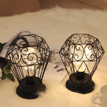 

5 Optional Simple Modelling LED Bulb Table Lamp Party Wedding Bar Holiday Home Adorn Night Light AA Battery Powered Lamp