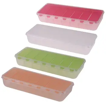

Large Travel Pill Cases Portable 7-Day Medicine Box Tablet Dispenser Storage Container Colorful Drugs Pill Cutter 4 COLORS
