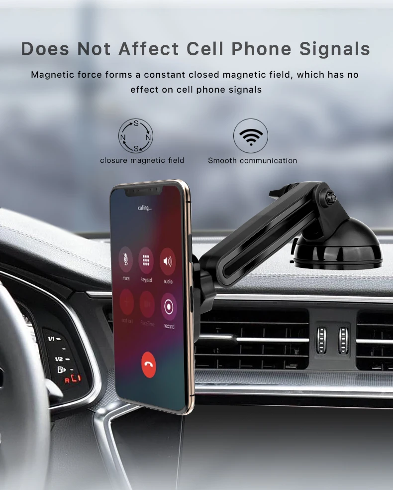 Magnetic Car Phone Holder Stand Windshield Sucker Car Mount (8)