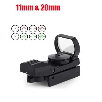 

Mounchain Rail Riflescope Hunting Optics Scope Holographic Red Dot Sight Reflex 4 Reticle Tactical Hunting Gun Accessories Black