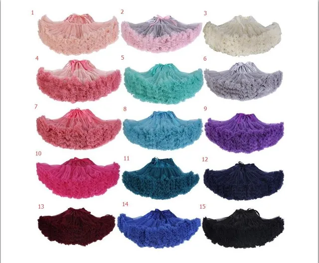 Puffy Short Wedding Petticoats Multicolor Tulle Girl Underskirt