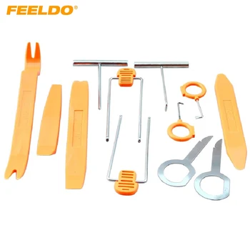 

FEELDO 1Set 12Pcs/Set Plastic Car Radio Door Clip Panel Trim Dash Audio Removal Pry Repairing Tool #HQ2594