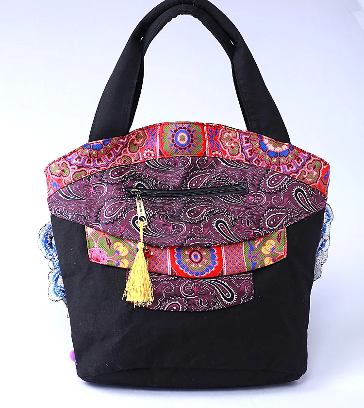 Naxi. Hani бренд Богемия классический синий большой цветок женские сумки этнические ручной работы бисером сумки через плечо, с вышивкой