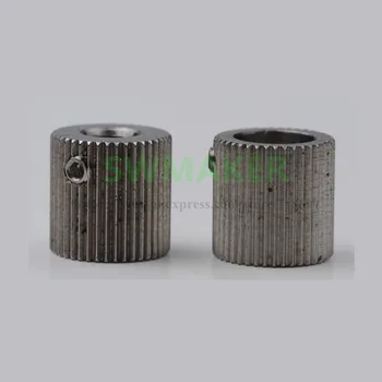 

5pcs MK7/Mk8 Copper / Stainless stedriver gear Feeding wheel driver gear bore 5/6.45/8mm 40 tooth for 3D printer parts