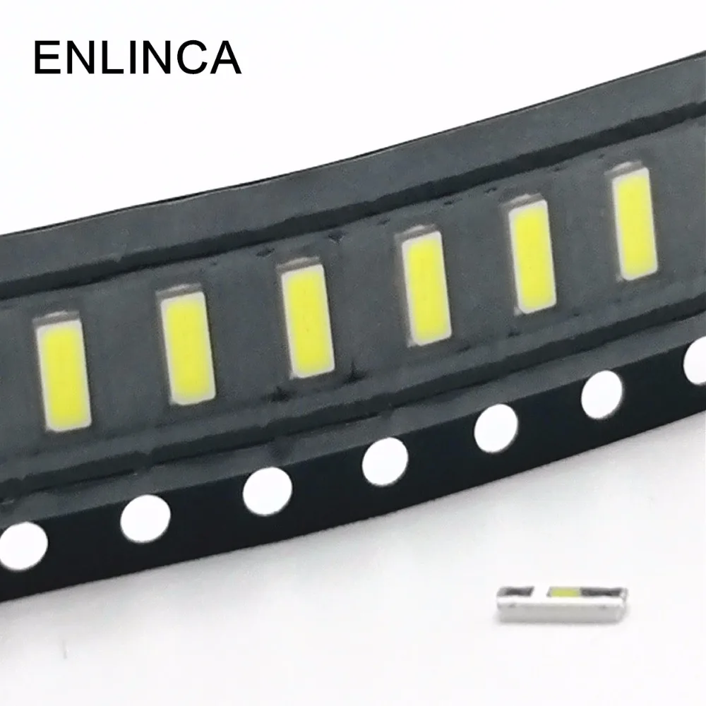 100 шт. 4014 Замена 4020 SMD СВЕТОДИОДНЫЙ ные бусины холодный белый 0 5 Вт 3 в ма для ТВ/ЖК