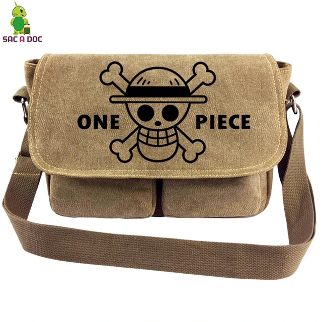 Anime One Piece Canvas Shoulder Bag Boys Girls School Bags Women Men