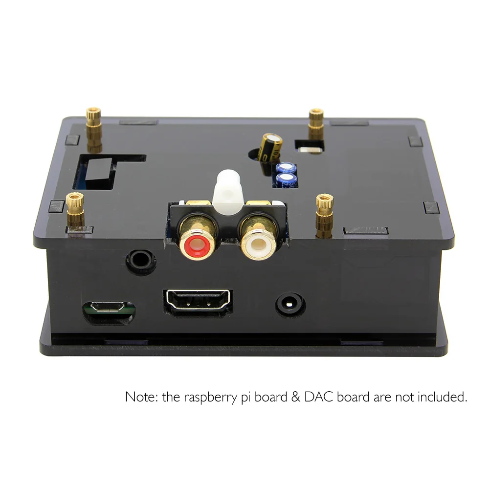 

Raspberry pi Audio Sound Card Acrylic Case HIFI DAC Expansion Board Box compatible with Raspberry Pi