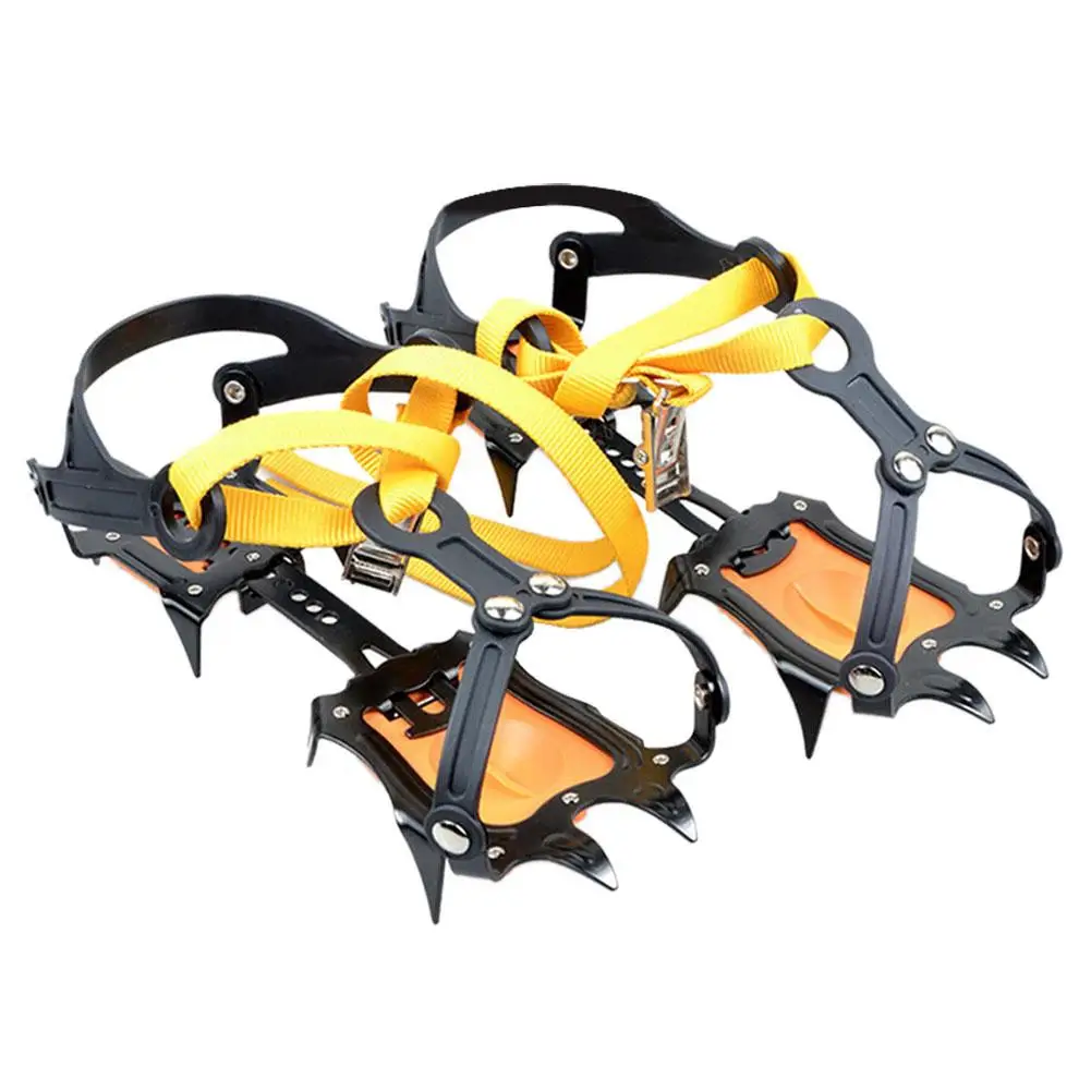 

Reinforced 10 Toothed Non-Slip Lacing Manganese Steel Crampons Climbing Shoe Cover