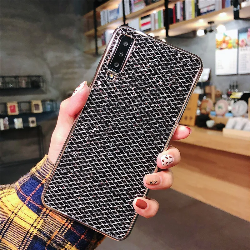 Чехол для телефона с алмазными блестками чехол Samsung Galaxy A8 A3 A5 A7 A9 J5 J7 J4 J6 J8 A6 Plus TPU
