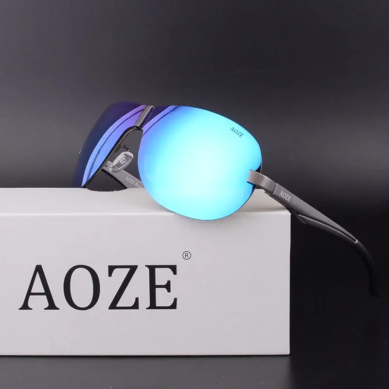 

luxury brand design men Fashion Polarized Sport outdoor men Driving car male goggle sun glasses Driving H2O Blue UV400