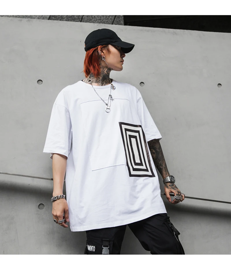  Korean Oversized Shirt Men Thin Summer Hawaiian Hip Hop Printed Shirts Mens   (8)