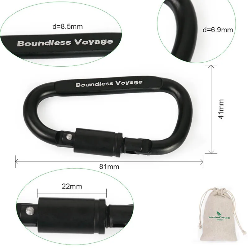 Безграничный Вояж, аксессуары для скалолазания на открытом воздухе, карабин из алюминиевого сплава, d-образная подвесная Пряжка, брелок для ключей, инструмент, оборудование