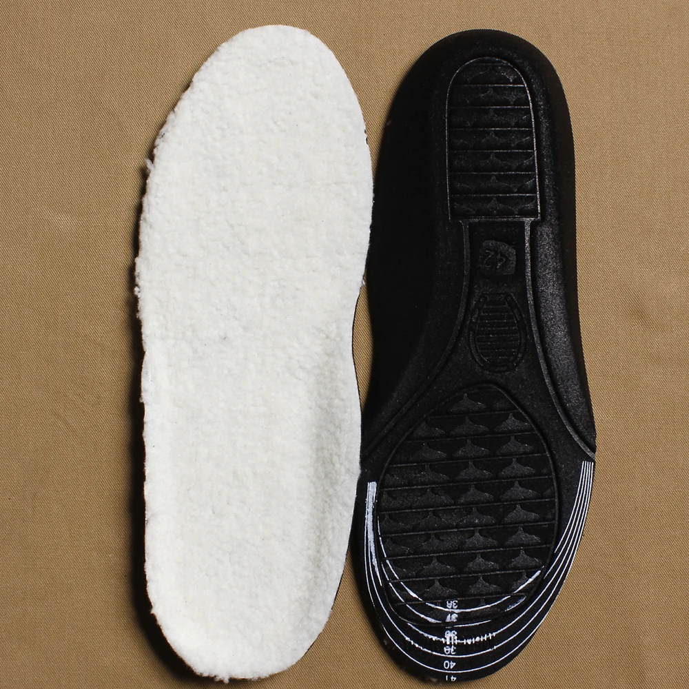 1 пара унисекс Мужские Женские зимние теплые мягкие шерстяные зимние стелька для обуви размер 35-46