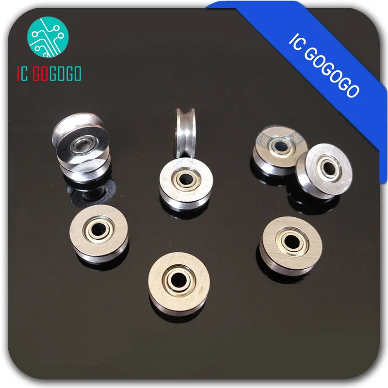 10pcs Miniature Bearings V623ZZ With V groove 3 * 12 * 4mm Pulley