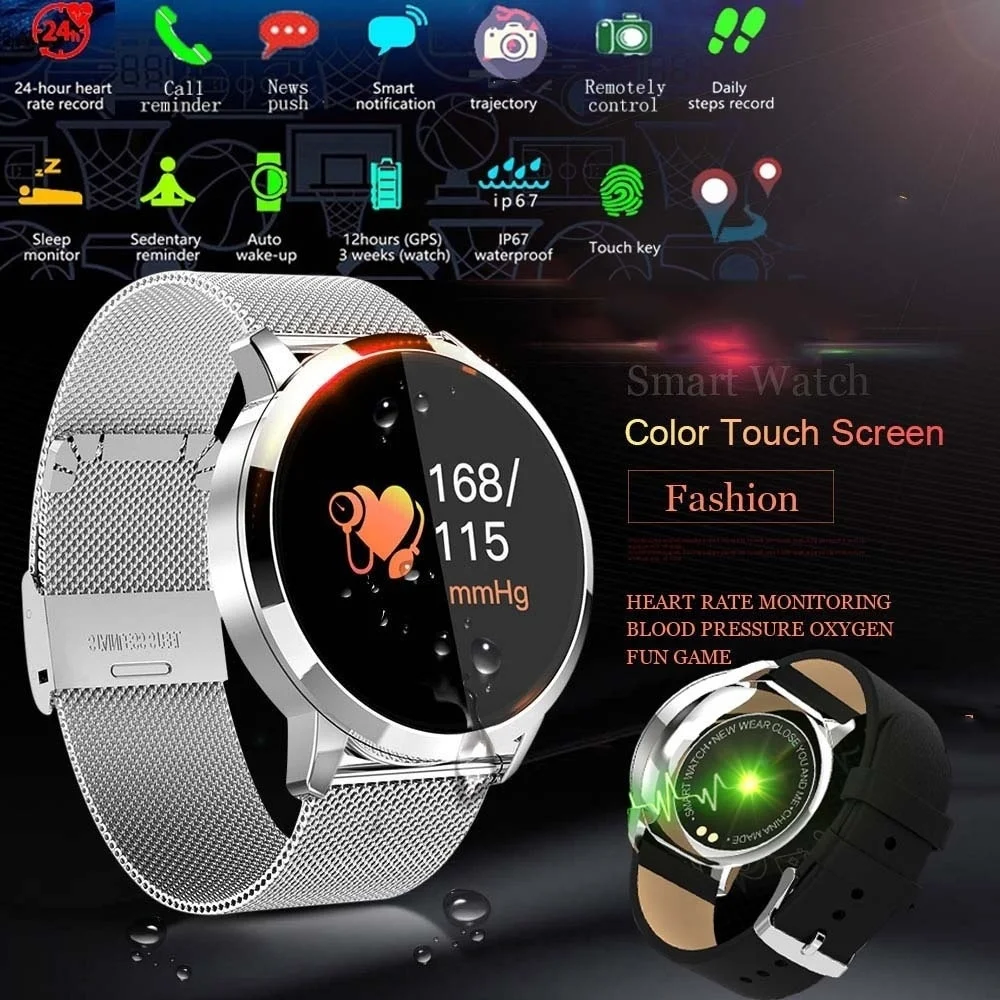 

Smart Watch Color Screen Heart Rate Monitor Blood Pressure Oxygen IP67 Pedometer Men Women Sport Fitness Watches