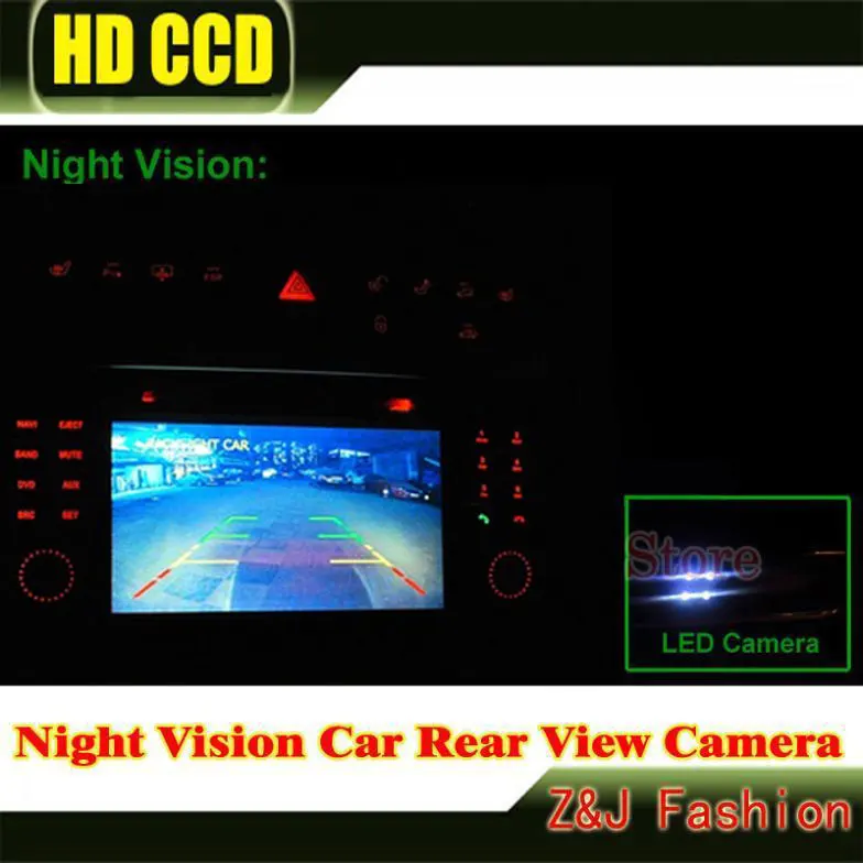 Автомобиль HD видео автопарк Мониторы, LED Ночное видение Реверсивный CCD заднего вида Камера с 4.3 дюймов автомобиля Зеркало заднего вида Мониторы