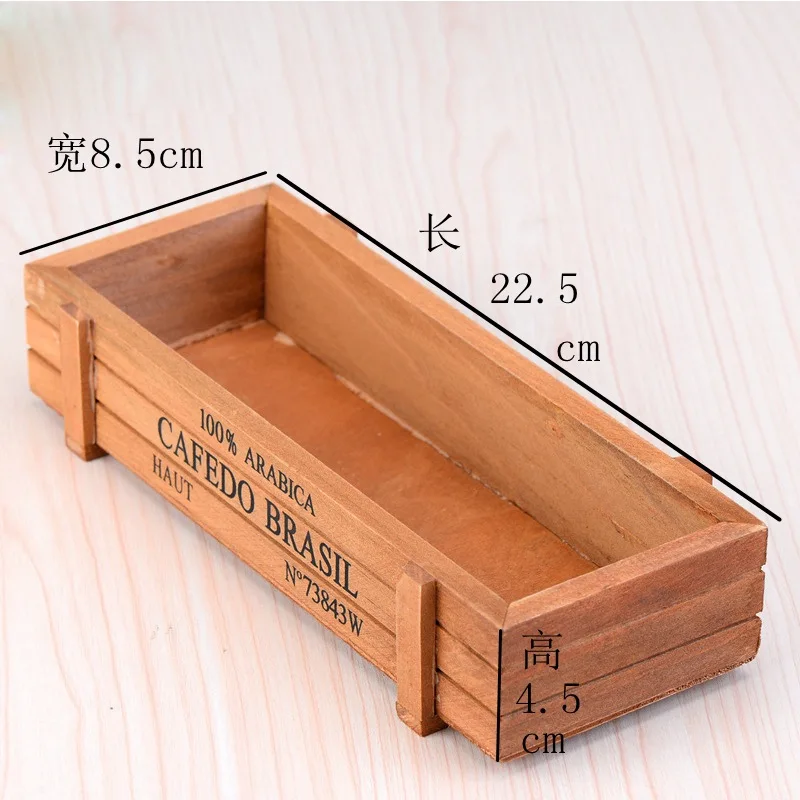Винтажный деревянный Doniczka садовый цветочный горшок для суккулентов прямоугольник корыто коробка растительная кровать оригинальная деревянная цветная коробка для хранения maceta