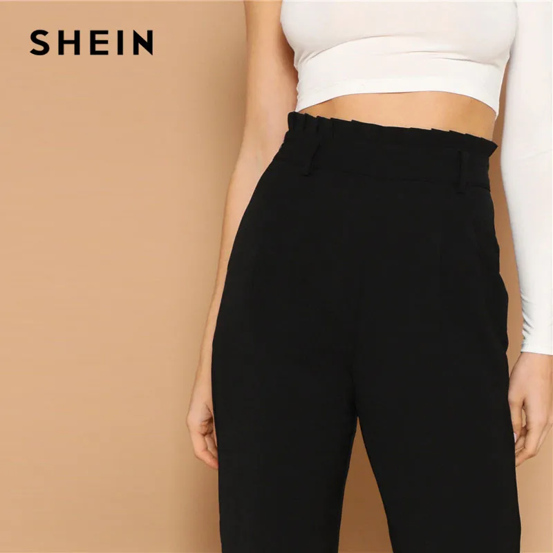 SHEIN Однотонные Зауженные Брюки Стильные Офисные Брюки