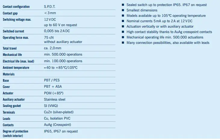 vertical pequeno limite interruptor de curso original