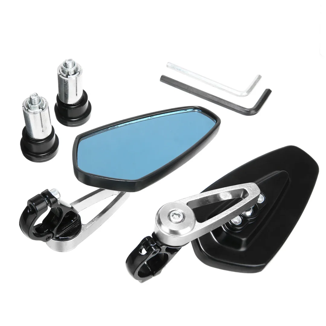 Mayitr 1 Set Motorcycle Aluminum 7/8" 22mm Bar End Side Rearview Mirror Universal Motorbike Bike Handlebar Rear View Mirrors
