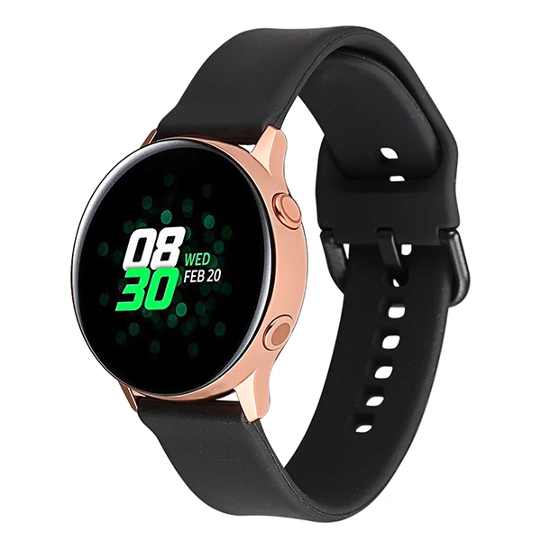 20 мм силиконовый ремешок для часов samsung Galaxy Watch 42 мм/gear Sport/Garmin Vivoactive 3/Vivoactive 3 Music/Forerunner 645 ремешок - Цвет: Черный