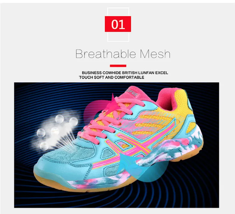 2019 New Sneakers Men Volleyball Shoes Unisex Light Sports Breathable Badminton Shoes Women Sneakers Wear-resistant (4)