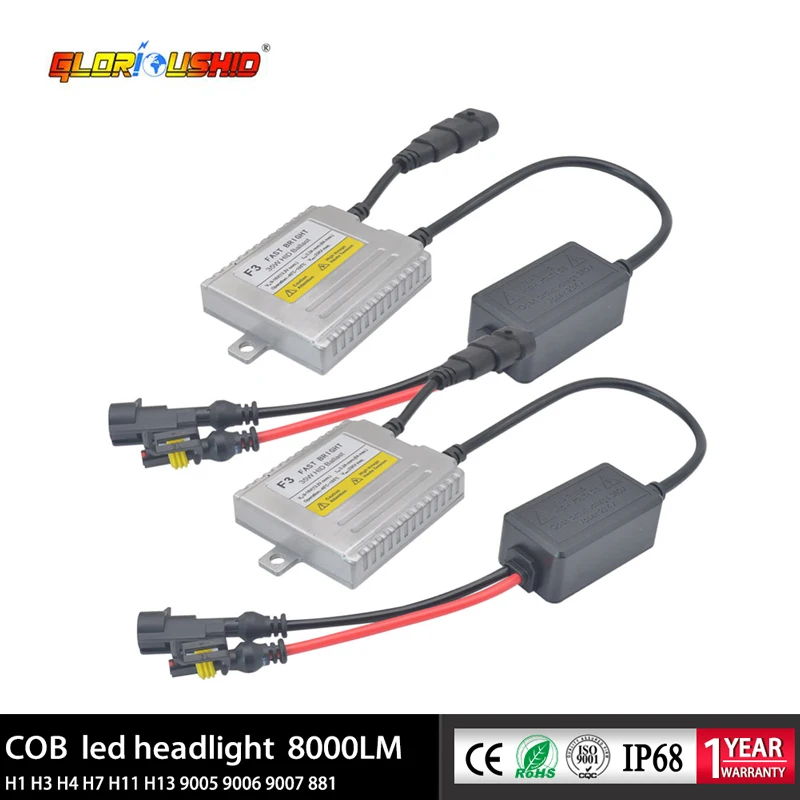 

2Pcs Fast Bright HID Ballast 12V 35W Xenon Conversion Kits For Car Headlight xenon bulbs Ballast Replacement
