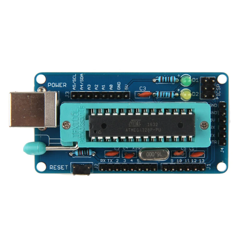 Плата разработки ATmega328P для Arduino UNO R3 самодельный загрузчик|Соединители| |